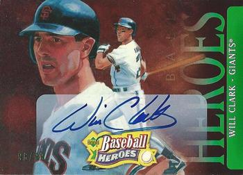 2005 Upper Deck Baseball Heroes - Signature Emerald #95 Will Clark Front