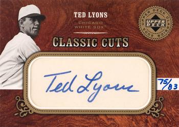 2005 Upper Deck Classics - Classic Cuts #CUT-TL Ted Lyons Front