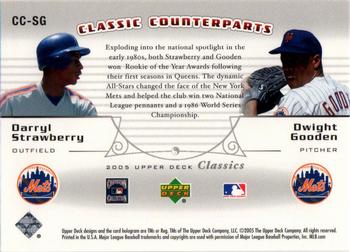 2005 Upper Deck Classics - Counterparts #CC-SG Darryl Strawberry / Dwight Gooden Back
