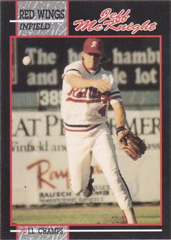 1990 Rochester Red Wings #7 Jeff McKnight Front