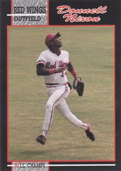 1990 Rochester Red Wings #8 Donell Nixon Front