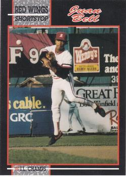 1990 Rochester Red Wings #9 Juan Bell Front