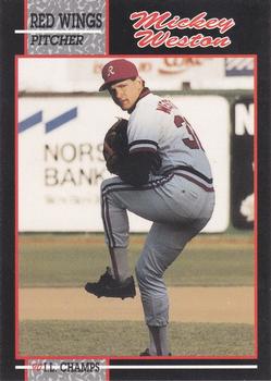 1990 Rochester Red Wings #10 Mickey Weston Front