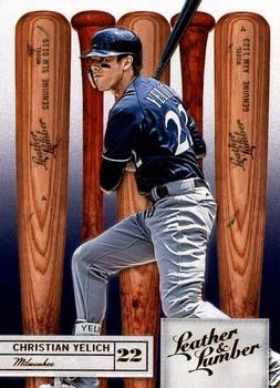 2019 Panini Leather & Lumber - Retail Embossed Gold #67 Christian Yelich Front