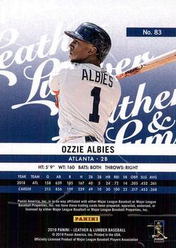 2019 Panini Leather & Lumber - Retail Embossed Gold #83 Ozzie Albies Back