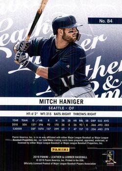 2019 Panini Leather & Lumber - Retail Embossed Gold #84 Mitch Haniger Back