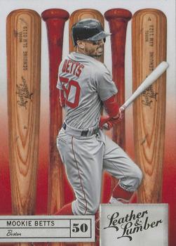 2019 Panini Leather & Lumber - Retail Embossed Gold #87 Mookie Betts Front