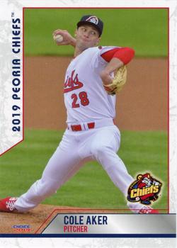 2019 Choice Peoria Chiefs #2 Cole Aker Front