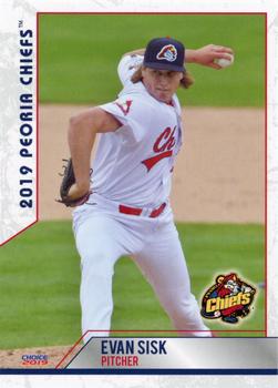 2019 Choice Peoria Chiefs #23 Evan Sisk Front