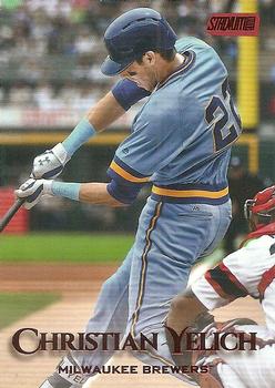2019 Stadium Club - Red Foil #87 Christian Yelich Front
