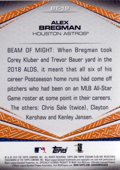 2019 Stadium Club - Beam Team #BT-19 Alex Bregman Back