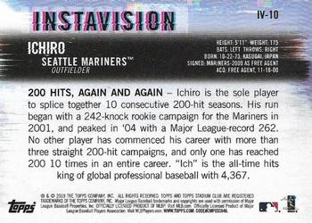 2019 Stadium Club - Instavision #IV-10 Ichiro Back