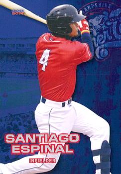 2019 Choice New Hampshire Fisher Cats #7 Santiago Espinal Front