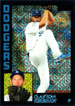 2019 Topps - 1984 Topps Baseball 35th Anniversary Chrome Silver Pack Black (Series Two) #T84-1 Clayton Kershaw Front