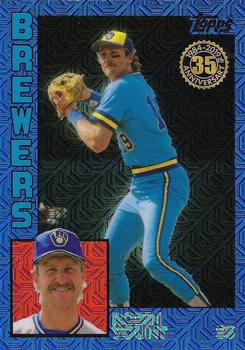 2019 Topps - 1984 Topps Baseball 35th Anniversary Chrome Silver Pack Blue (Series Two) #T84-24 Robin Yount Front