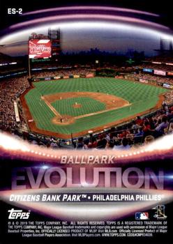 2019 Topps - Evolution Ballpark #ES-2 Veterans Stadium / Citizens Bank Park Back