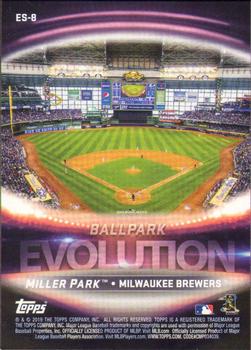 2019 Topps - Evolution Ballpark #ES-8 Milwaukee County Stadium / Miller Park Back