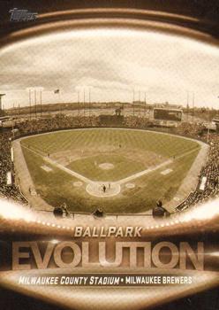 2019 Topps - Evolution Ballpark #ES-8 Milwaukee County Stadium / Miller Park Front