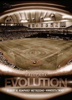 2019 Topps - Evolution Ballpark #ES-10 Hubert H. Humphrey Metrodome / Target Field Front