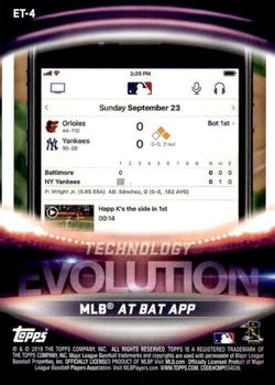 2019 Topps - Evolution Technology #ET-4 Box Scores / MLB At Bat App Back
