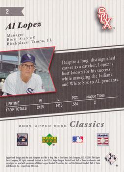2005 Upper Deck Classics - Silver #2 Al Lopez Back
