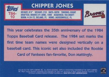2019 Topps - 1984 Topps Baseball 35th Anniversary Chrome Silver Pack (Series Two) #T84-10 Chipper Jones Back