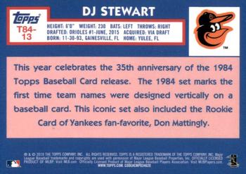2019 Topps - 1984 Topps Baseball 35th Anniversary Chrome Silver Pack (Series Two) #T84-13 DJ Stewart Back