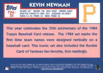 2019 Topps - 1984 Topps Baseball 35th Anniversary Chrome Silver Pack (Series Two) #T84-32 Kevin Newman Back