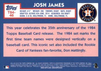 2019 Topps - 1984 Topps Baseball 35th Anniversary Chrome Silver Pack (Series Two) #T84-46 Josh James Back