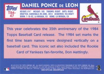 2019 Topps - 1984 Topps Baseball 35th Anniversary Chrome Silver Pack (Series Two) #T84-47 Daniel Ponce de Leon Back
