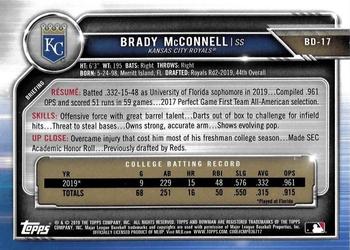 2019 Bowman Draft #BD-17 Brady McConnell Back
