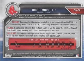 2019 Bowman Draft #BD-56 Chris Murphy Back