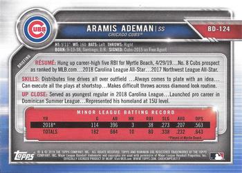 2019 Bowman Draft #BD-124 Aramis Ademan Back