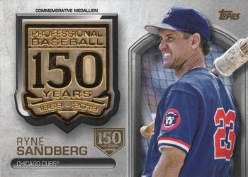 2019 Topps - 150th Anniversary Commemorative Medallions 150th Anniversary (Series Two) #AMM-RS Ryne Sandberg Front