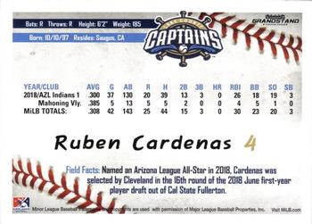 2019 Grandstand Lake County Captains #NNO Ruben Cardenas Back