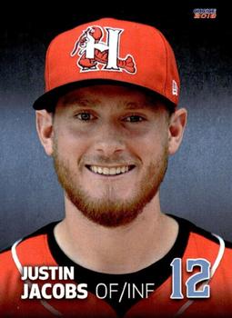 2018 Choice Hickory Crawdads #17 Justin Jacobs Front