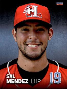 2018 Choice Hickory Crawdads #20 Sal Mendez Front