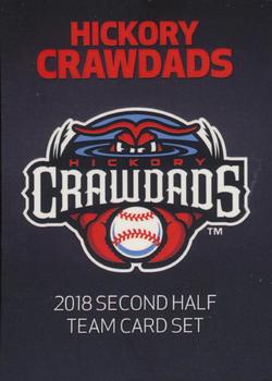 2018 Choice Hickory Crawdads Update #NNO Checklist Front