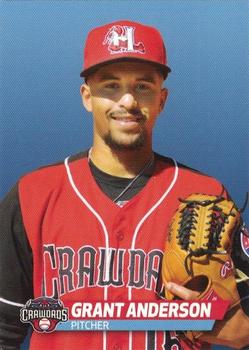 2019 Choice Hickory Crawdads #2 Grant Anderson Front