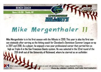 2019 Grandstand Lynchburg Hillcats #NNO Mike Mergenthaler Back