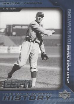 2005 Upper Deck ESPN - This Day in Baseball History #BH-17 Walter Johnson Front