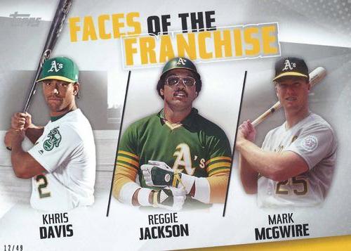 2019 Topps Faces of the Franchise 5x7 #FOF-20 Khris Davis / Reggie Jackson / Mark McGwire Front