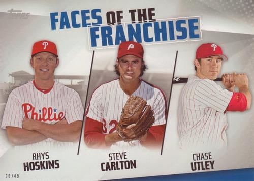 2019 Topps Faces of the Franchise 5x7 #FOF-21 Rhys Hoskins / Steve Carlton / Chase Utley Front