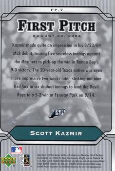 2005 Upper Deck First Pitch - Jumbos #FP-7 Scott Kazmir Back
