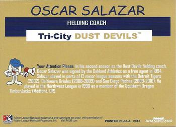2018 Grandstand Tri-City Dust Devils #NNO Oscar Salazar Back