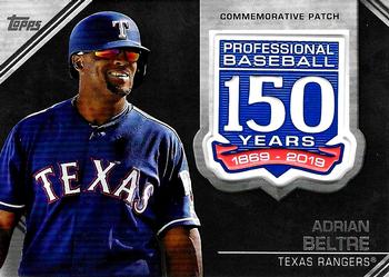 2019 Topps - 150th Anniversary Commemorative Patches (Series Two) #AMP-AB Adrian Beltre Front