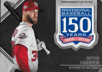 2019 Topps - 150th Anniversary Commemorative Patches (Series Two) #AMP-BH Bryce Harper Front