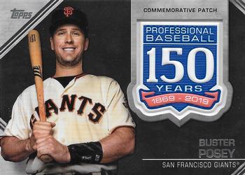 2019 Topps - 150th Anniversary Commemorative Patches (Series Two) #AMP-BP Buster Posey Front