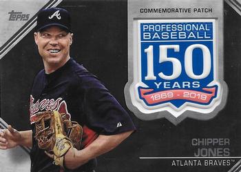 2019 Topps - 150th Anniversary Commemorative Patches (Series Two) #AMP-CJ Chipper Jones Front