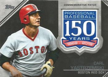 2019 Topps - 150th Anniversary Commemorative Patches (Series Two) #AMP-CY Carl Yastrzemski Front